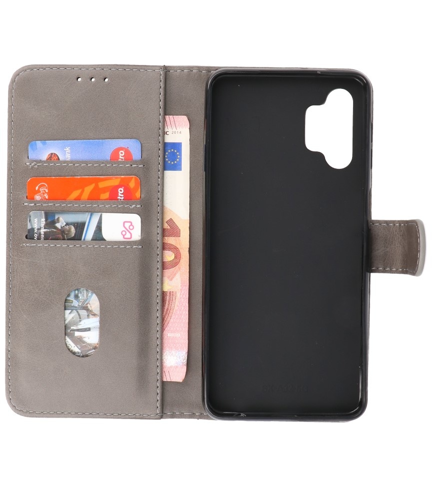 Bookstyle Wallet Cases Hülle Samsung Galaxy A32 4G Grau