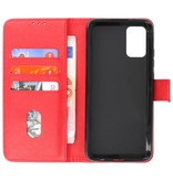 Bookstyle Wallet Cases Hoesje voor Samsung  A02s Rood