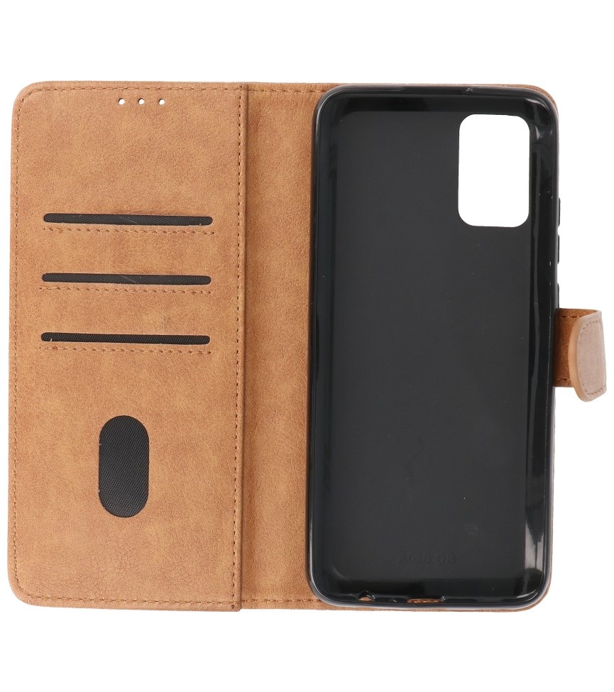 Bookstyle Wallet Cases Hoesje voor Samsung A02s Bruin