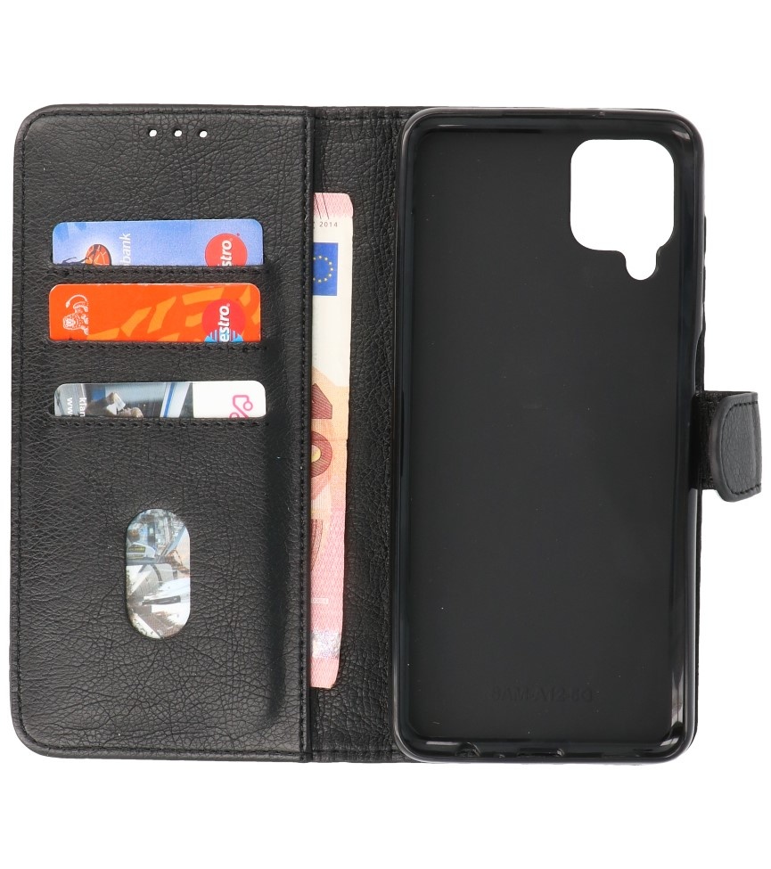 Bookstyle Wallet Cases Hoesje voor Samsung A12 Zwart