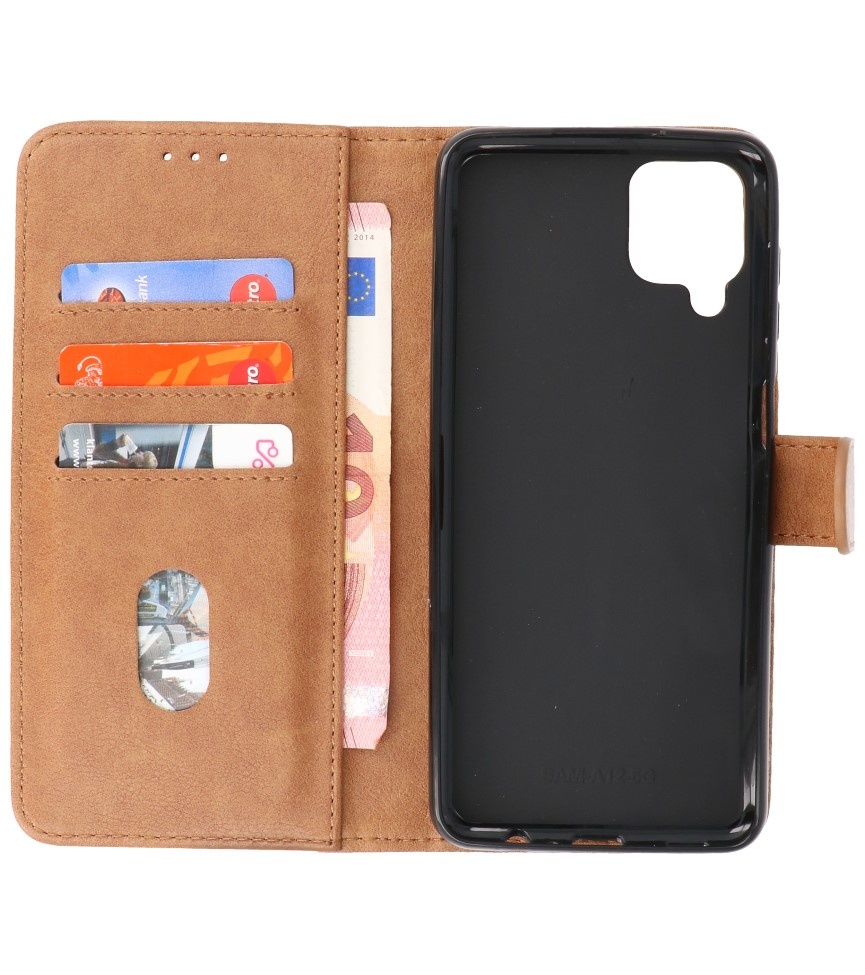 Bookstyle Wallet Cases Hoesje voor Samsung  A12 Bruin