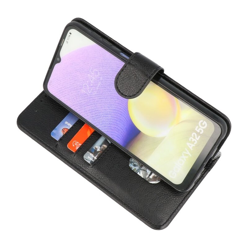 Bookstyle Wallet Cases Hoesje voor Samsung A32 5G Zwart