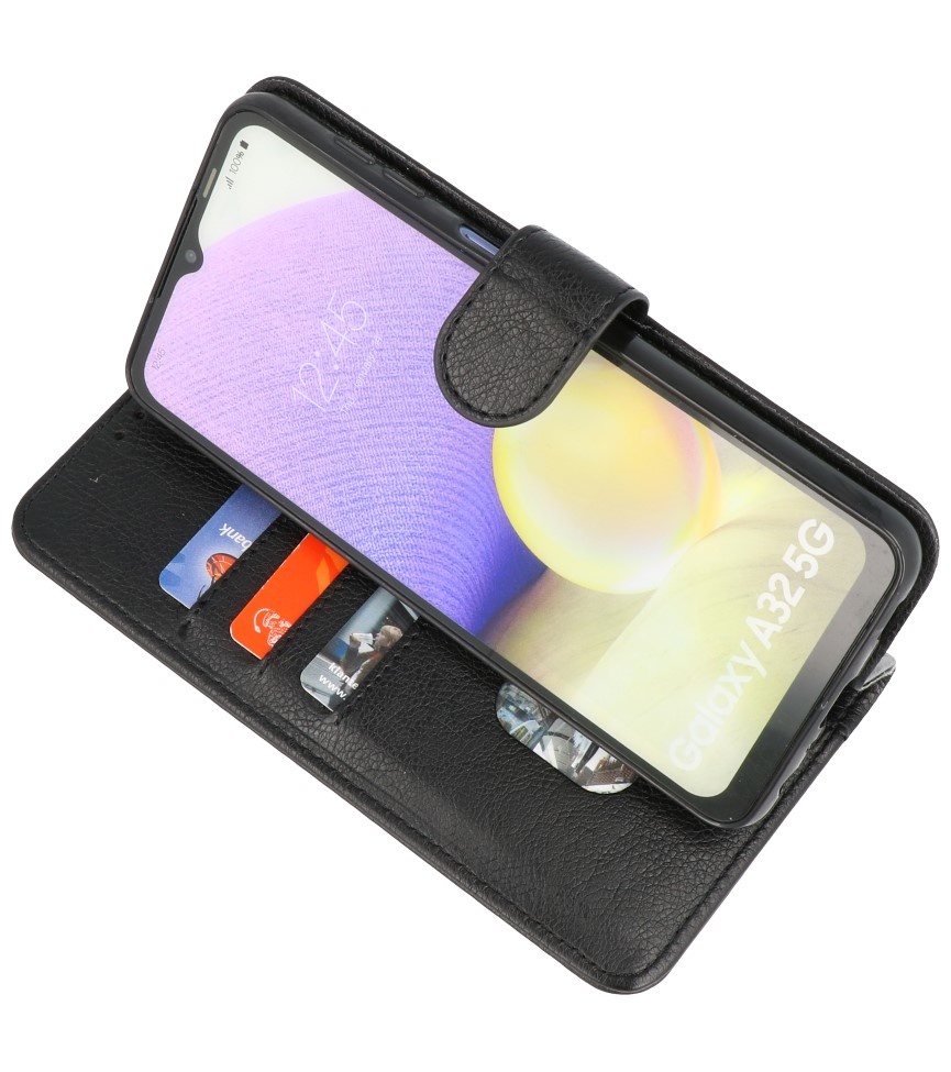 Bookstyle Wallet Cases Hoesje voor Samsung A32 5G Zwart