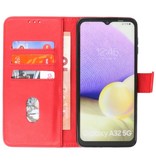 Bookstyle Wallet Cases Hoesje voor Samsung  A32 Rood