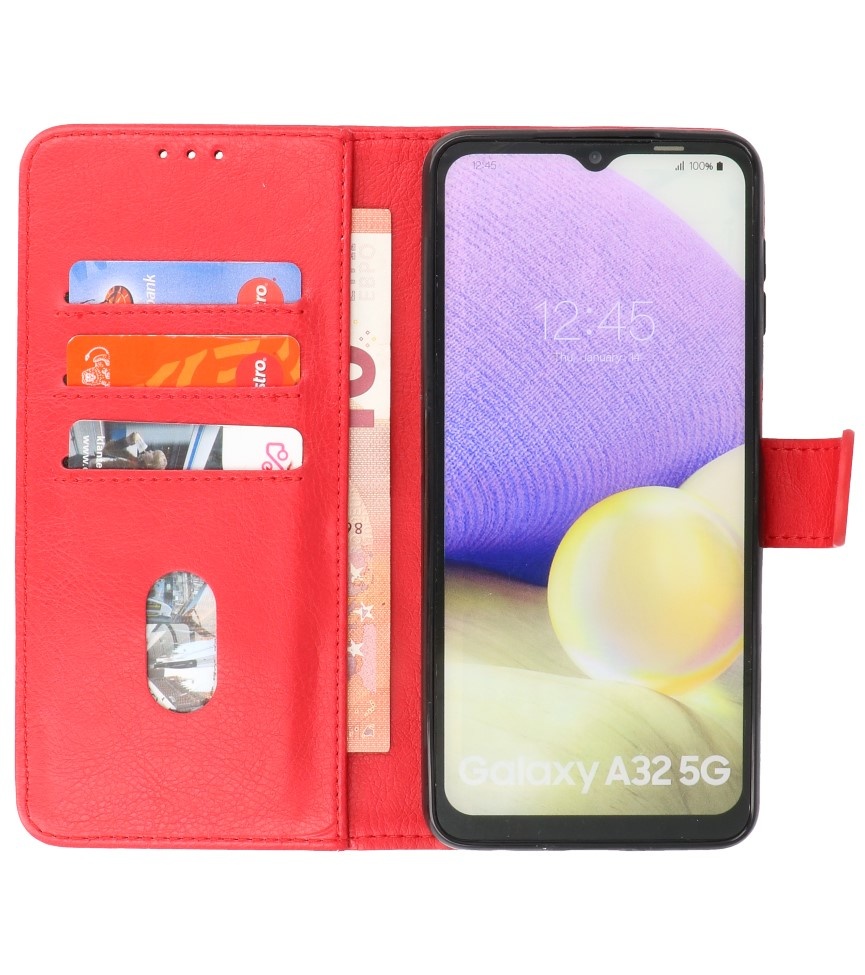 Bookstyle Wallet Cases Hoesje voor Samsung A32 5G Rood