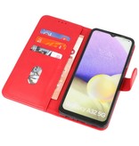 Bookstyle Wallet Cases Hoesje voor Samsung A32 5G Rood