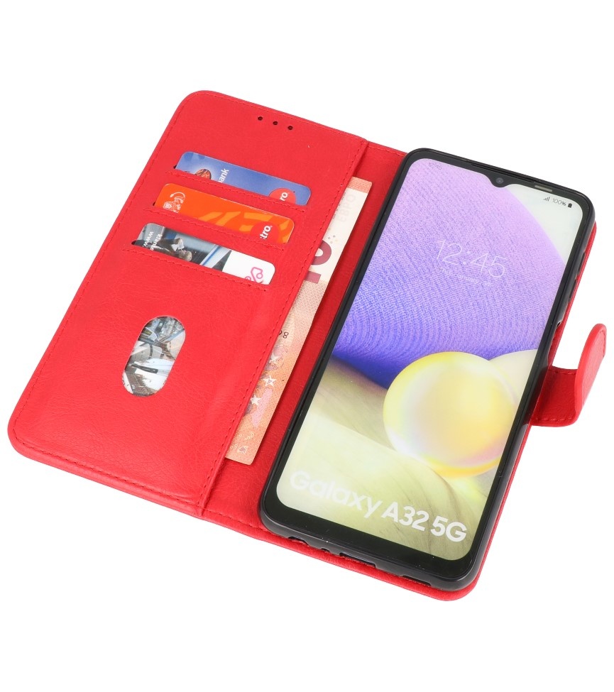 Bookstyle Wallet Cases Hoesje voor Samsung A32 5G Rood