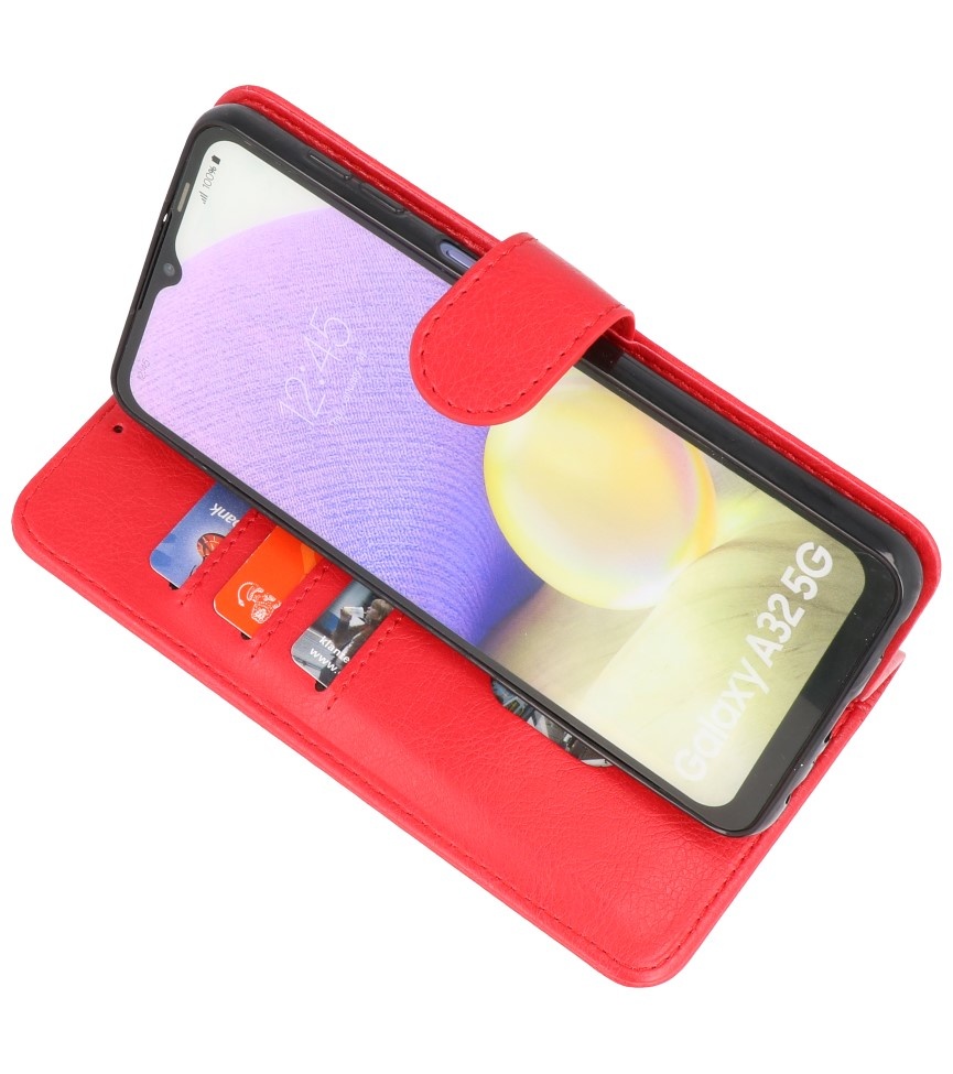 Bookstyle Wallet Cases Hoesje voor Samsung A32 5G Rood