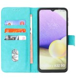 Bookstyle Wallet Cases Hoesje voor Samsung A32 5G Groen