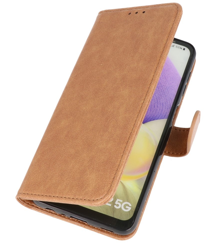 Bookstyle Wallet Cases Hoesje voor Samsung A32 5G Bruin