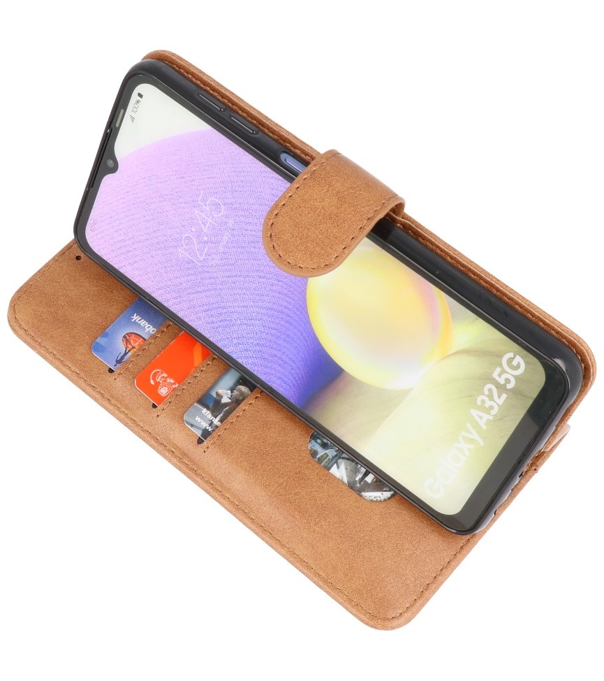 Bookstyle Wallet Cases Hoesje voor Samsung A32 5G Bruin