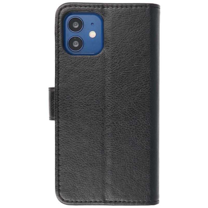 Bookstyle Wallet Cases Cover für iPhone 12 Mini Schwarz