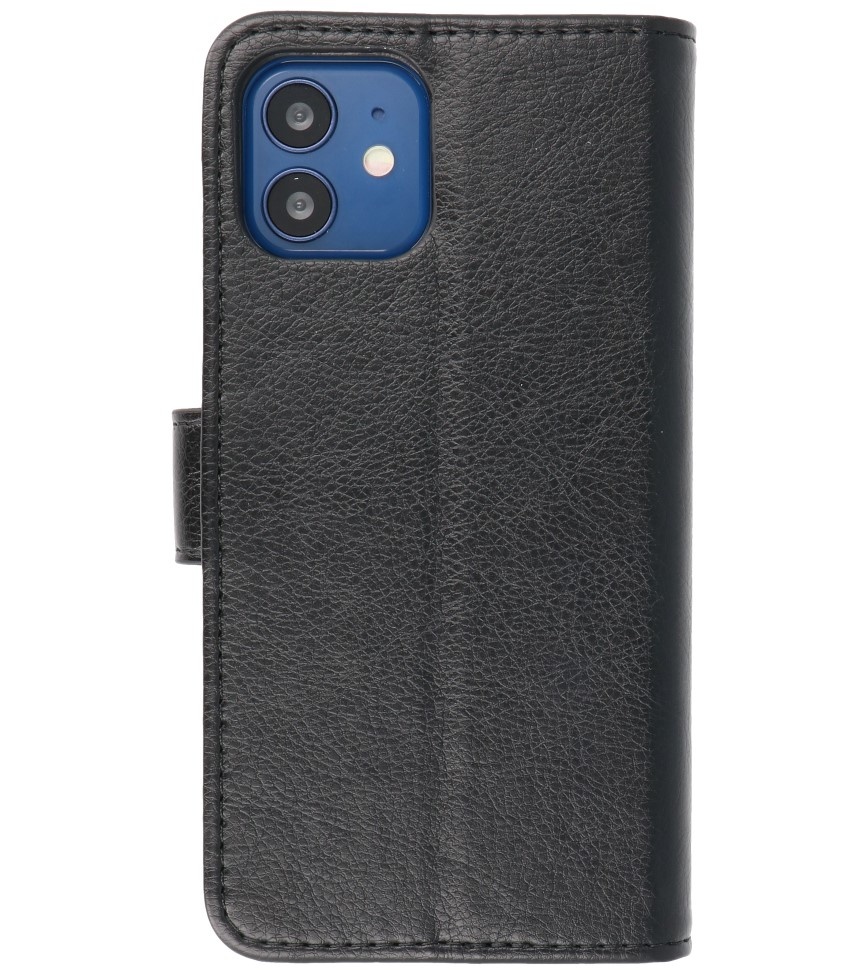 Bookstyle Wallet Cases Cover für iPhone 12 Mini Schwarz