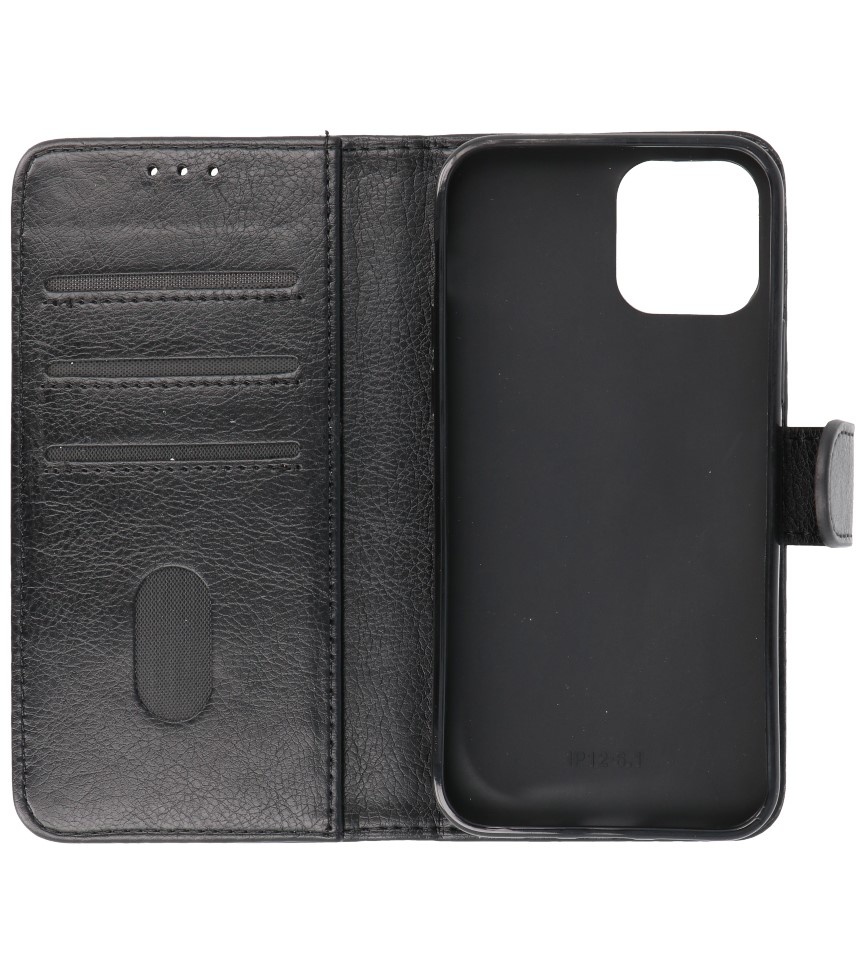 Bookstyle Wallet Cases Cover für iPhone 12 Mini Schwarz