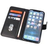 Bookstyle Wallet Cases Hoes voor iPhone 12 Pro Max Zwart