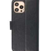 Bookstyle Wallet Cases Hoes voor iPhone 12 Pro Max Zwart