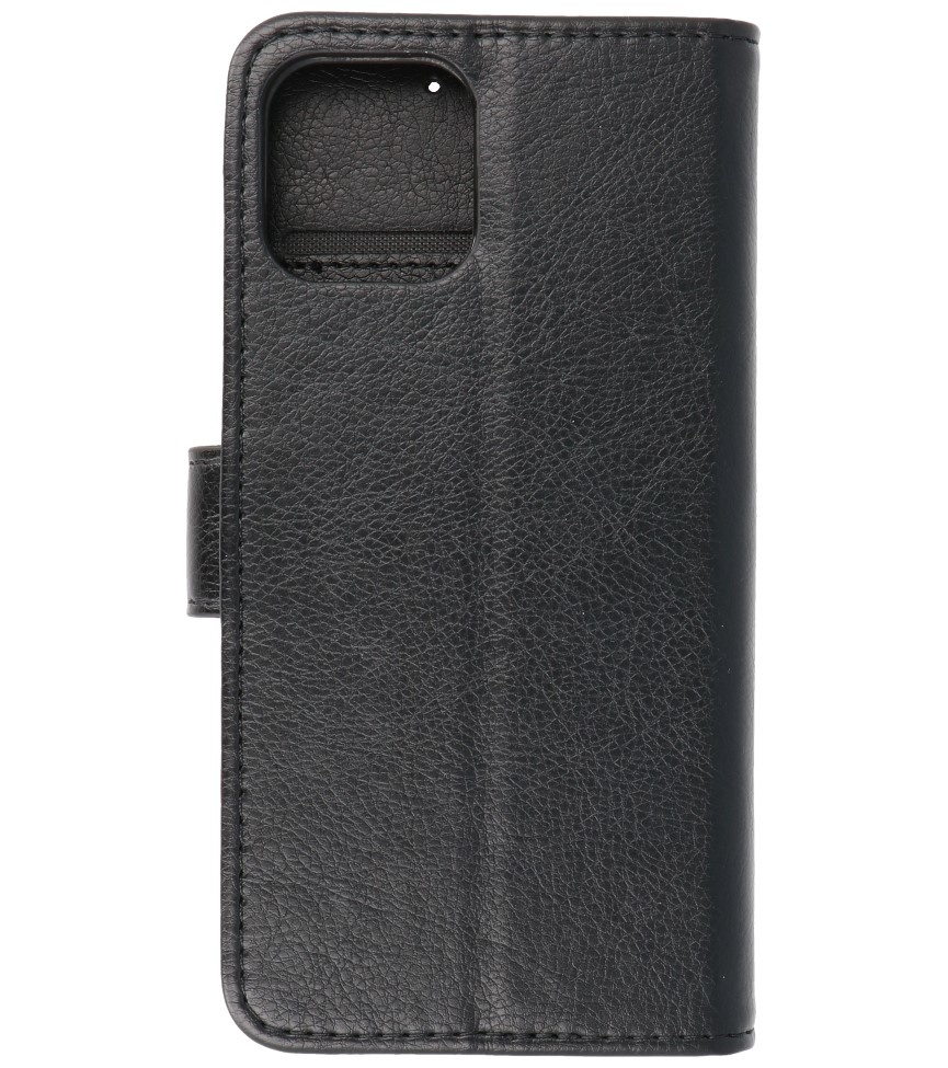 Bookstyle Wallet Cases Hoes voor iPhone 12 Pro Max Zwart