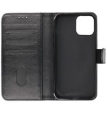 Bookstyle Wallet Cases Cover pour iPhone 12 Pro Max Noir