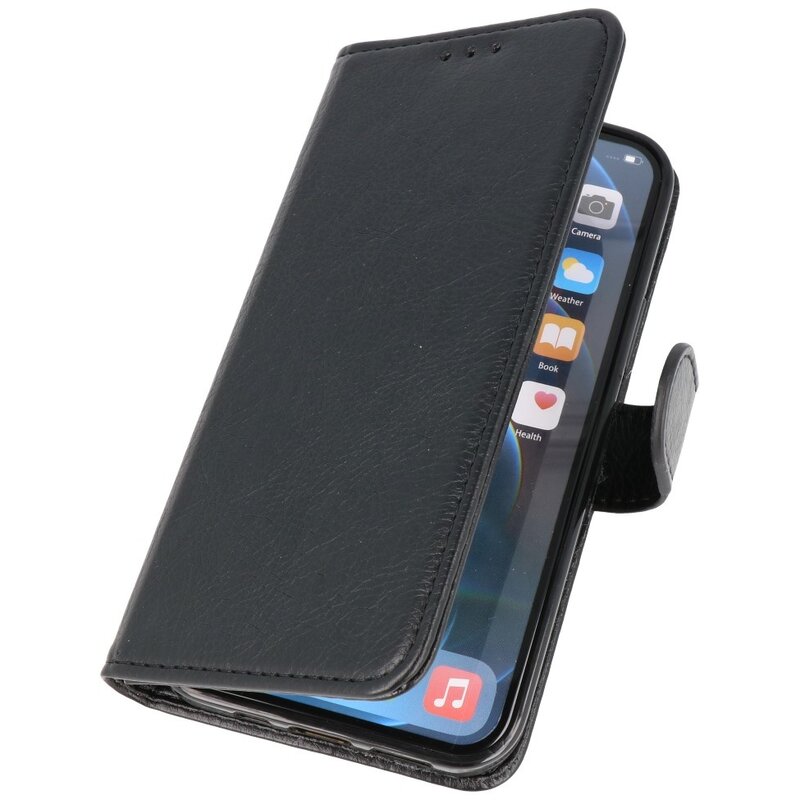 Bookstyle Tegnebog Cover til iPhone 12 - 12 Pro Sort