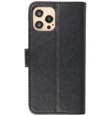 Bookstyle Wallet Cases Cover für iPhone 12 - 12 Pro Black