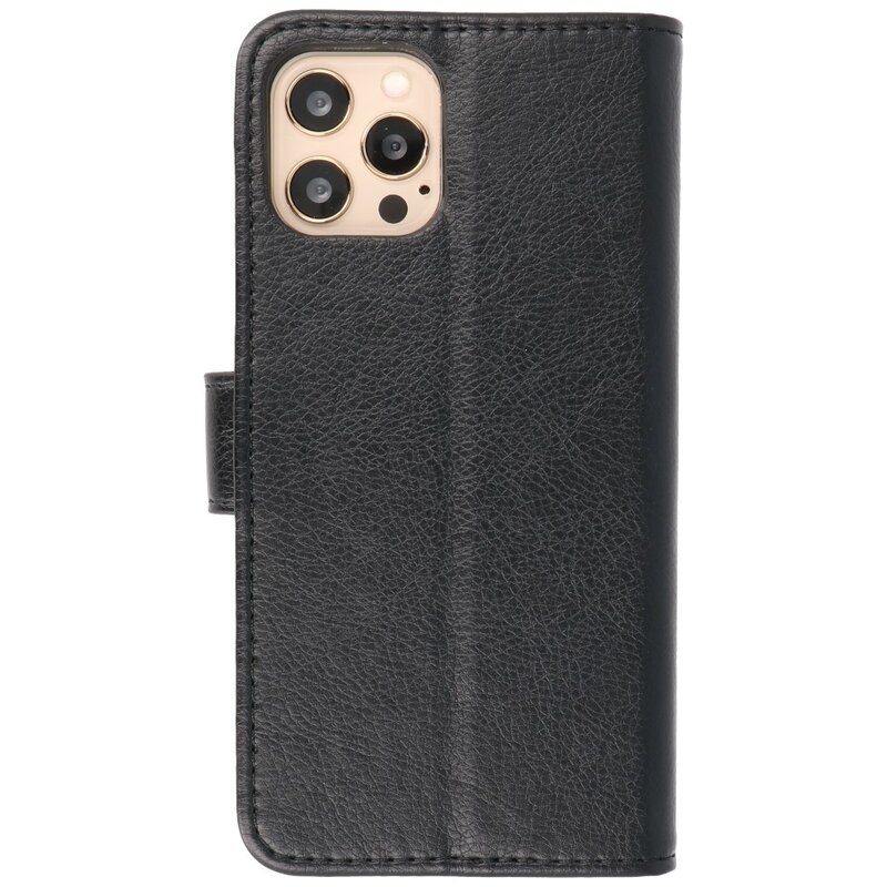 Bookstyle Wallet Cases Cover für iPhone 12 - 12 Pro Black