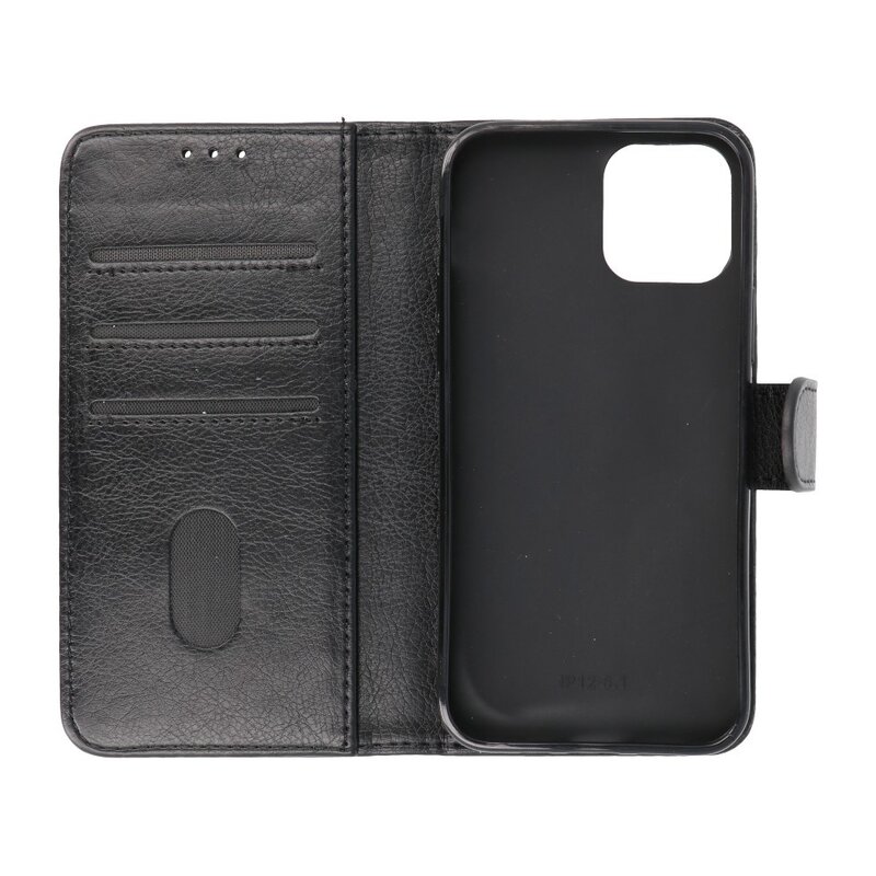 Bookstyle Wallet Cases Cover für iPhone 12 - 12 Pro Black