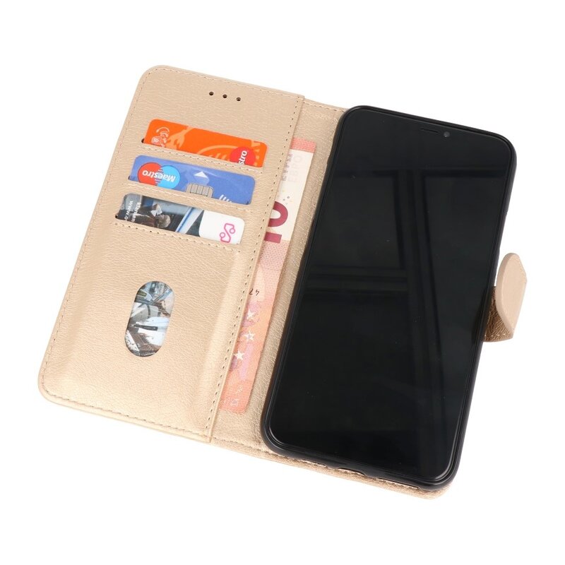 Étuis de portefeuille Bookstyle Cover pour Samsung Galaxy Note 10 Gold