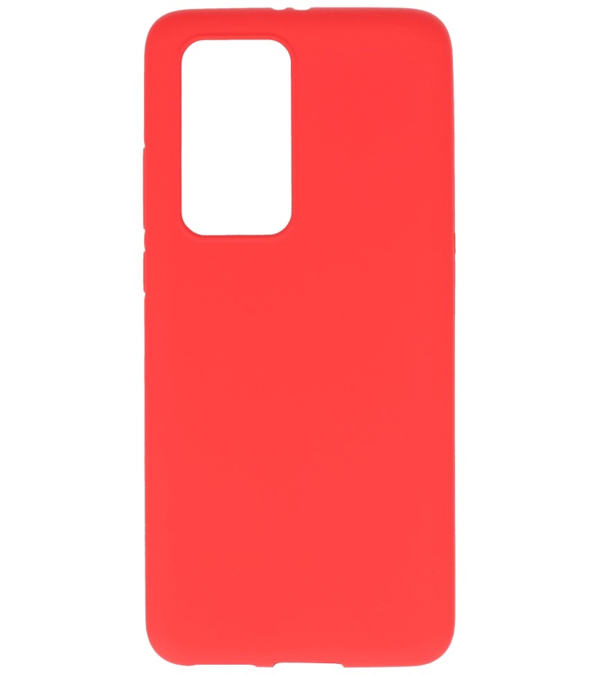 Coque en TPU couleur pour Huawei P40 Pro Rouge