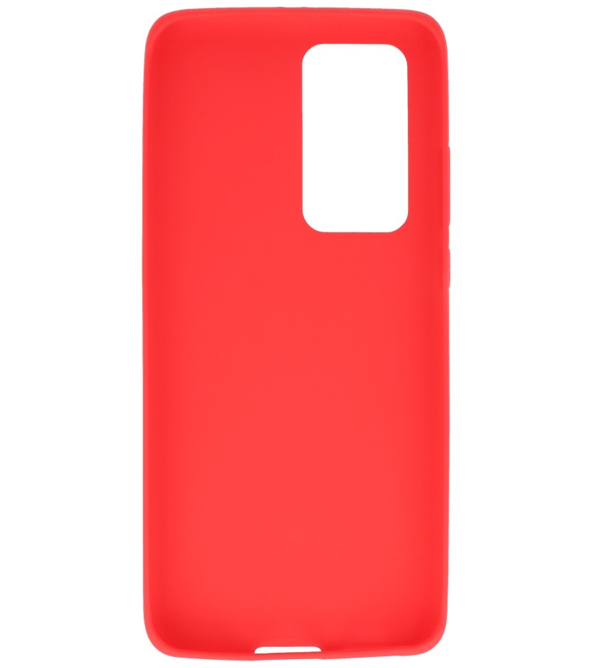 Farvet TPU-etui til Huawei P40 Pro Rød