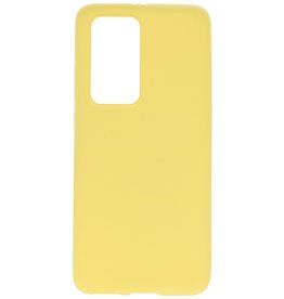 Coque en TPU couleur pour Huawei P40 Pro Jaune