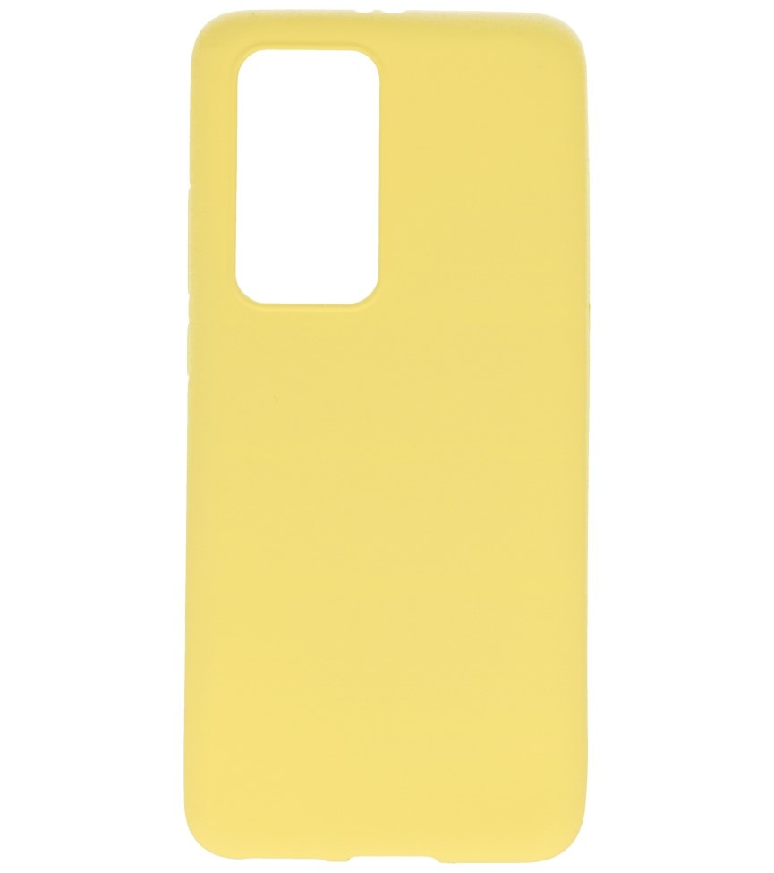 Farvet TPU Cover til Huawei P40 Pro Gul