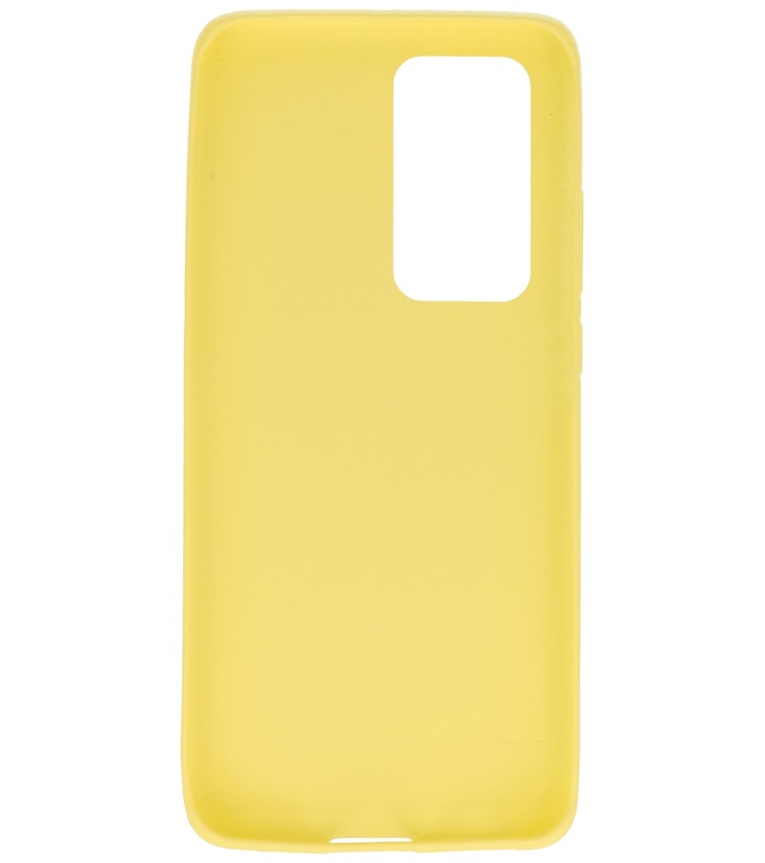 Color TPU Hoesje voor Huawei P40 Pro Geel