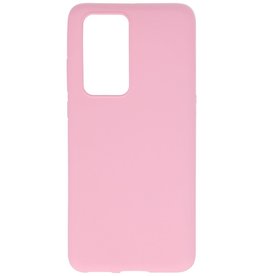 Coque en TPU couleur pour Huawei P40 Pro Rose