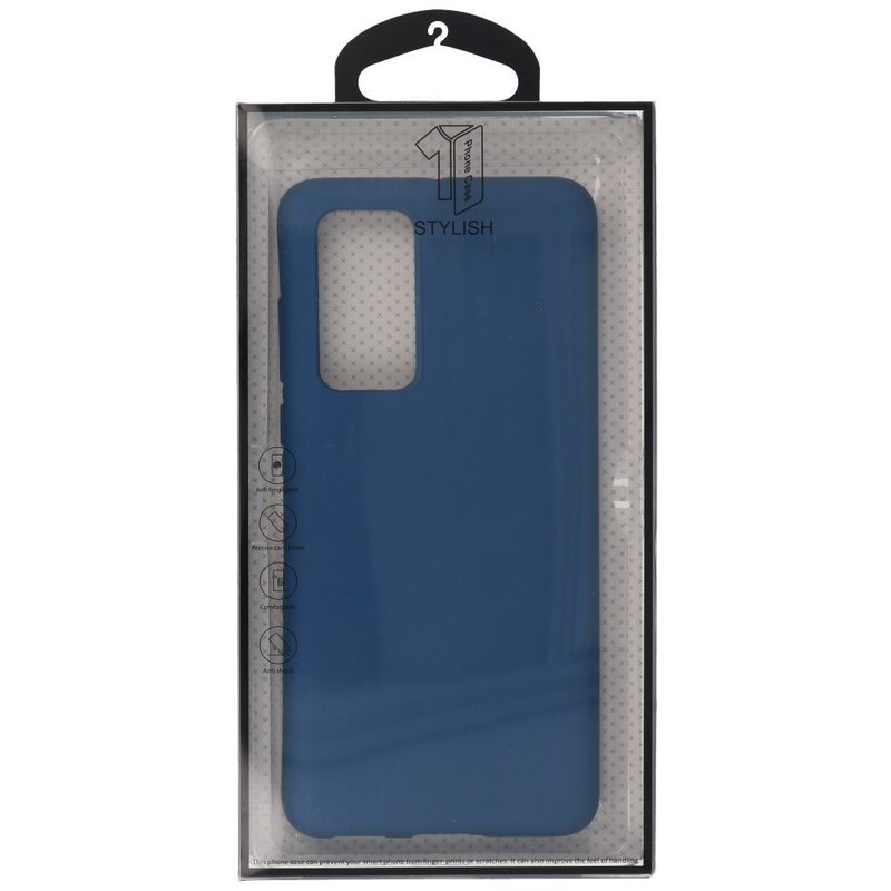 Carcasa de TPU en color para Huawei P40 Azul marino