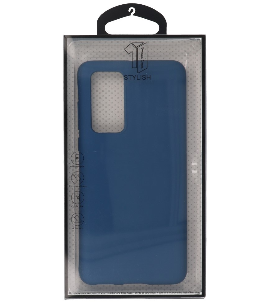 Carcasa de TPU en color para Huawei P40 Azul marino