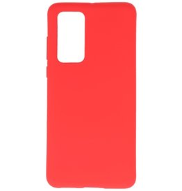 Coque en TPU couleur pour Huawei P40 Rouge