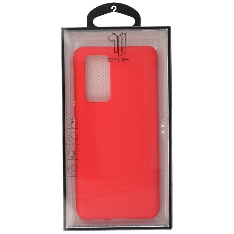 Carcasa de TPU en color para Huawei P40 Rojo