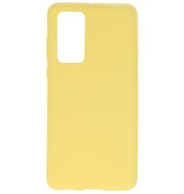 Carcasa de TPU en color para Huawei P40 Amarillo