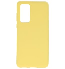 Coque en TPU couleur pour Huawei P40 Jaune