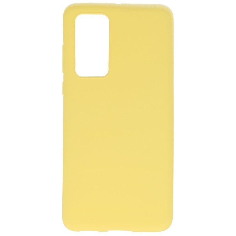 Carcasa de TPU en color para Huawei P40 Amarillo