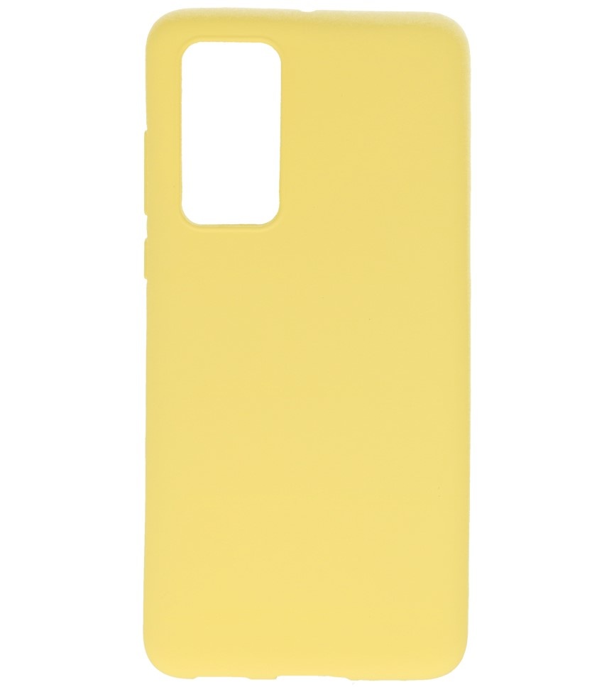 Color TPU Hoesje voor Huawei P40 Geel