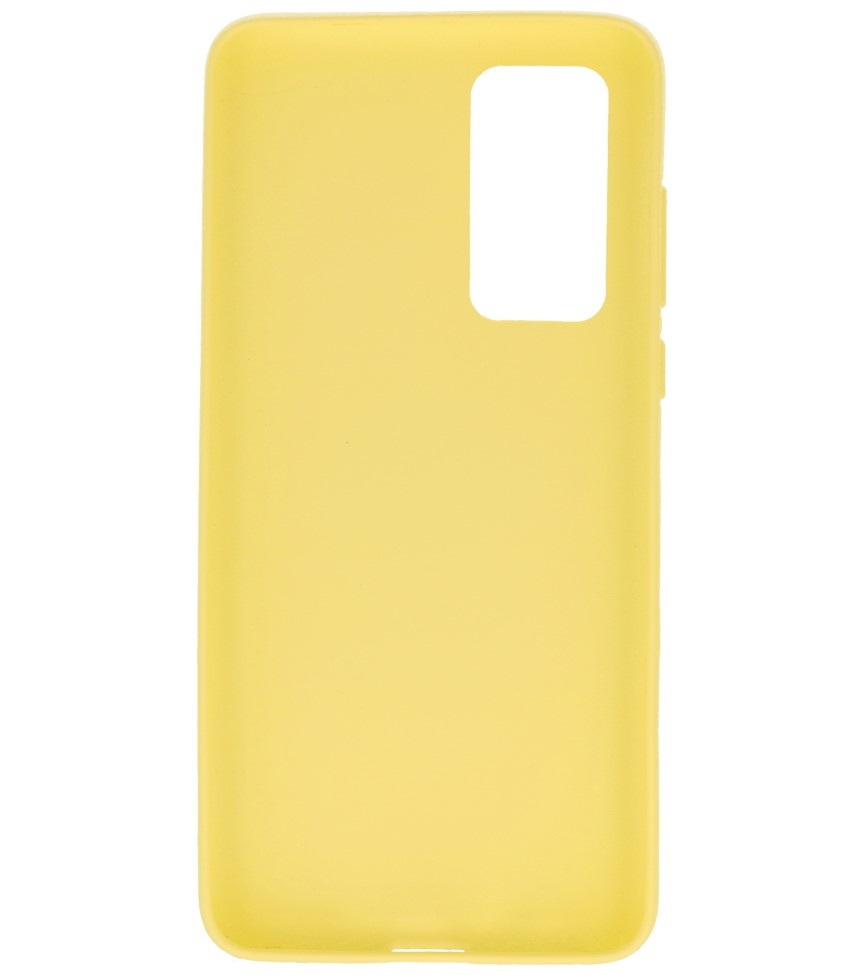 Color TPU Hoesje voor Huawei P40 Geel