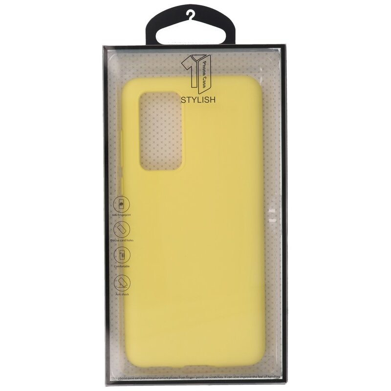 Farvet TPU-etui til Huawei P40 Gul