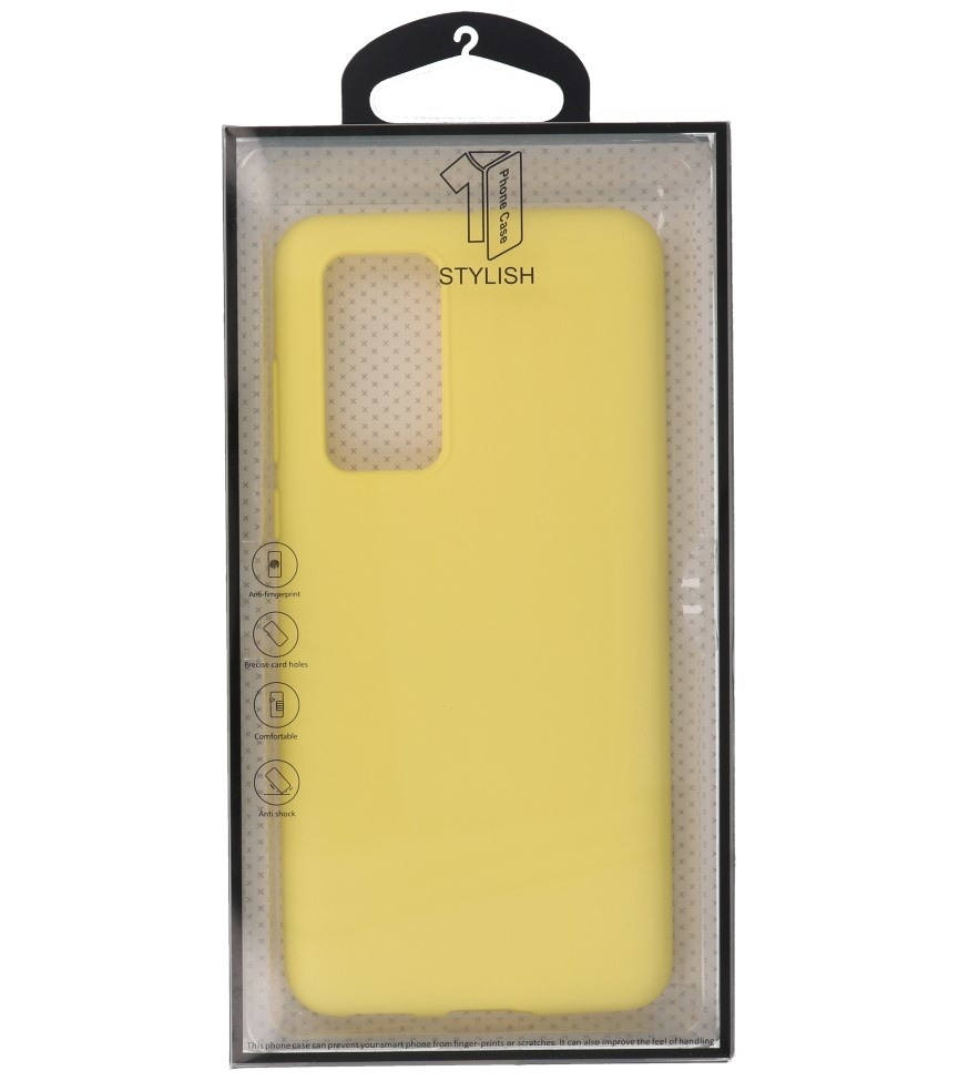 Carcasa de TPU en color para Huawei P40 Amarillo