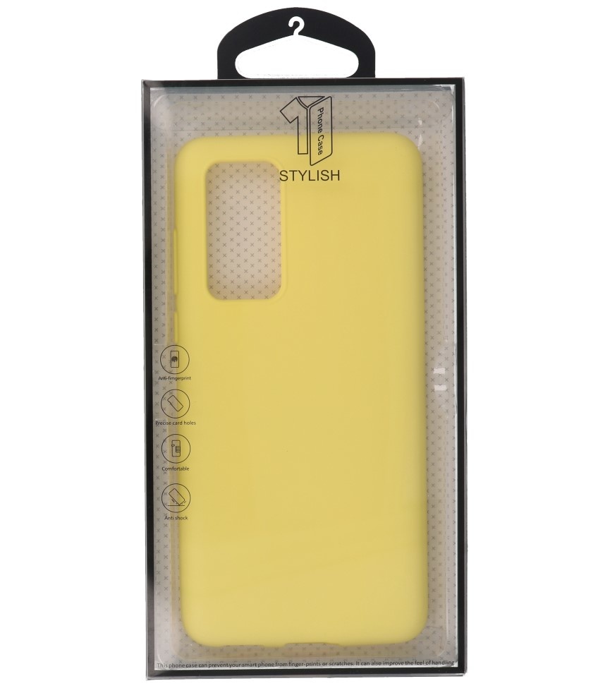 Coque en TPU couleur pour Huawei P40 Jaune