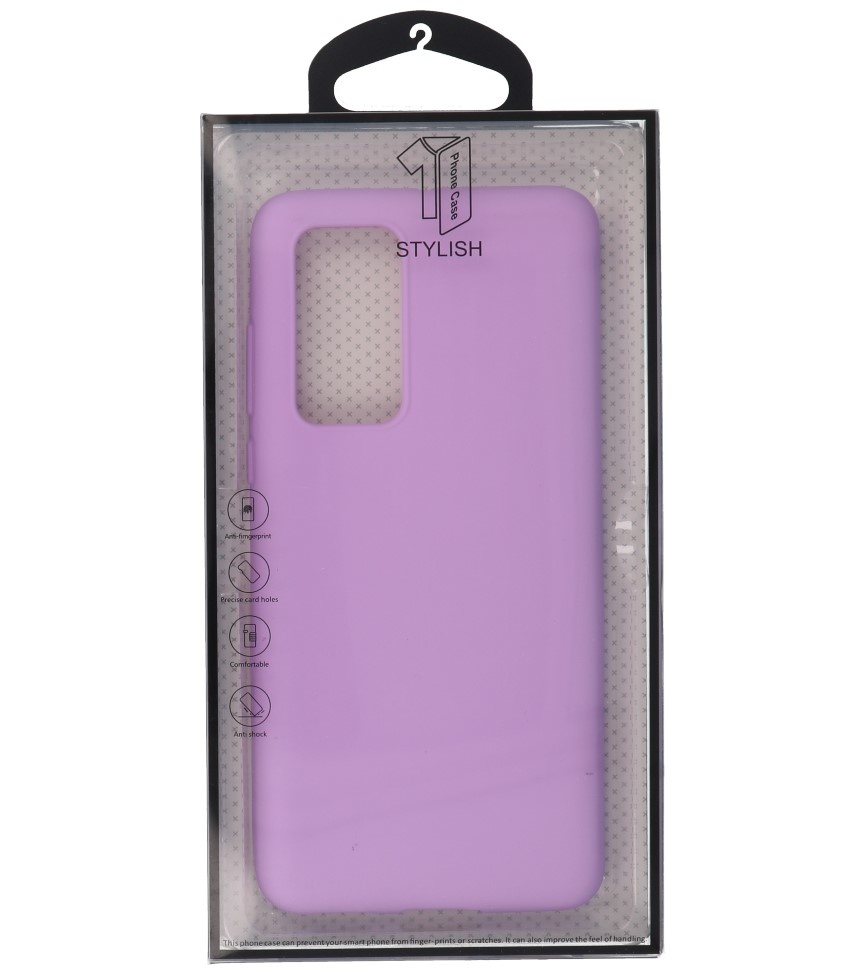 Color TPU Hoesje voor Huawei P40 Paars