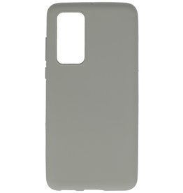 Carcasa de TPU en color para Huawei P40 Gris