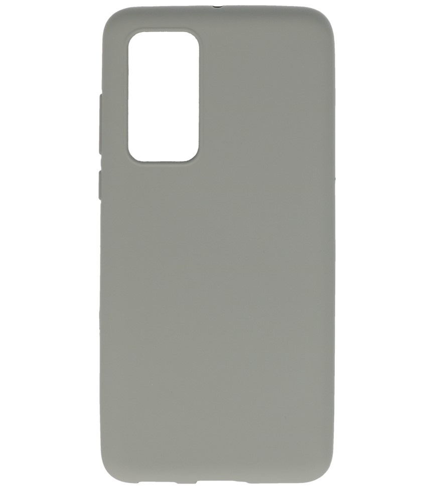 Farvet TPU Cover til Huawei P40 Grå
