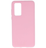Color TPU Hoesje voor Huawei P40 Roze