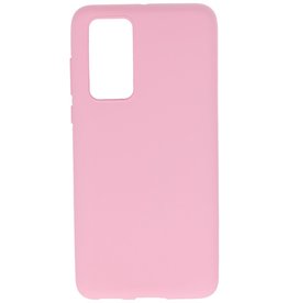 Color TPU Hoesje voor Huawei P40 Roze